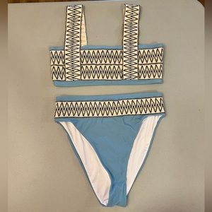 Blue High Waisted Bikini
